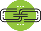 link graphic over green circle