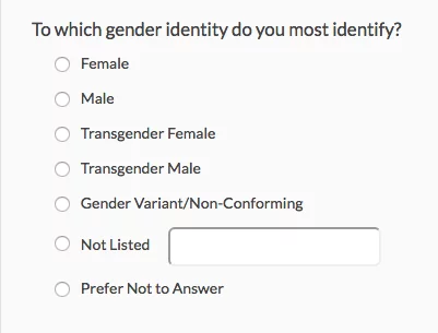 gender reassignment questionnaire