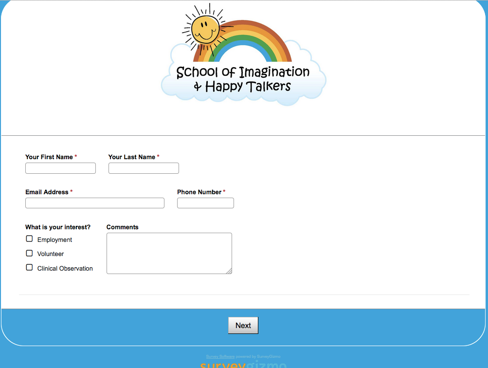 Example form page