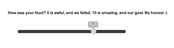 Alchemer Blog: Example 3 of a restaurant customer survey.