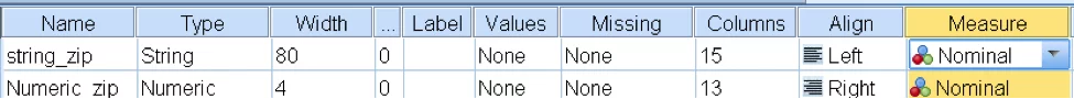 spss variables example 2