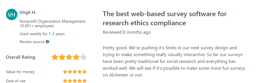 GetApp Online Alchemer review