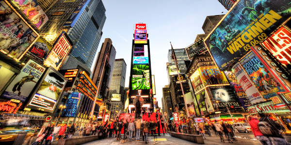 Times Square Advertising Clutter