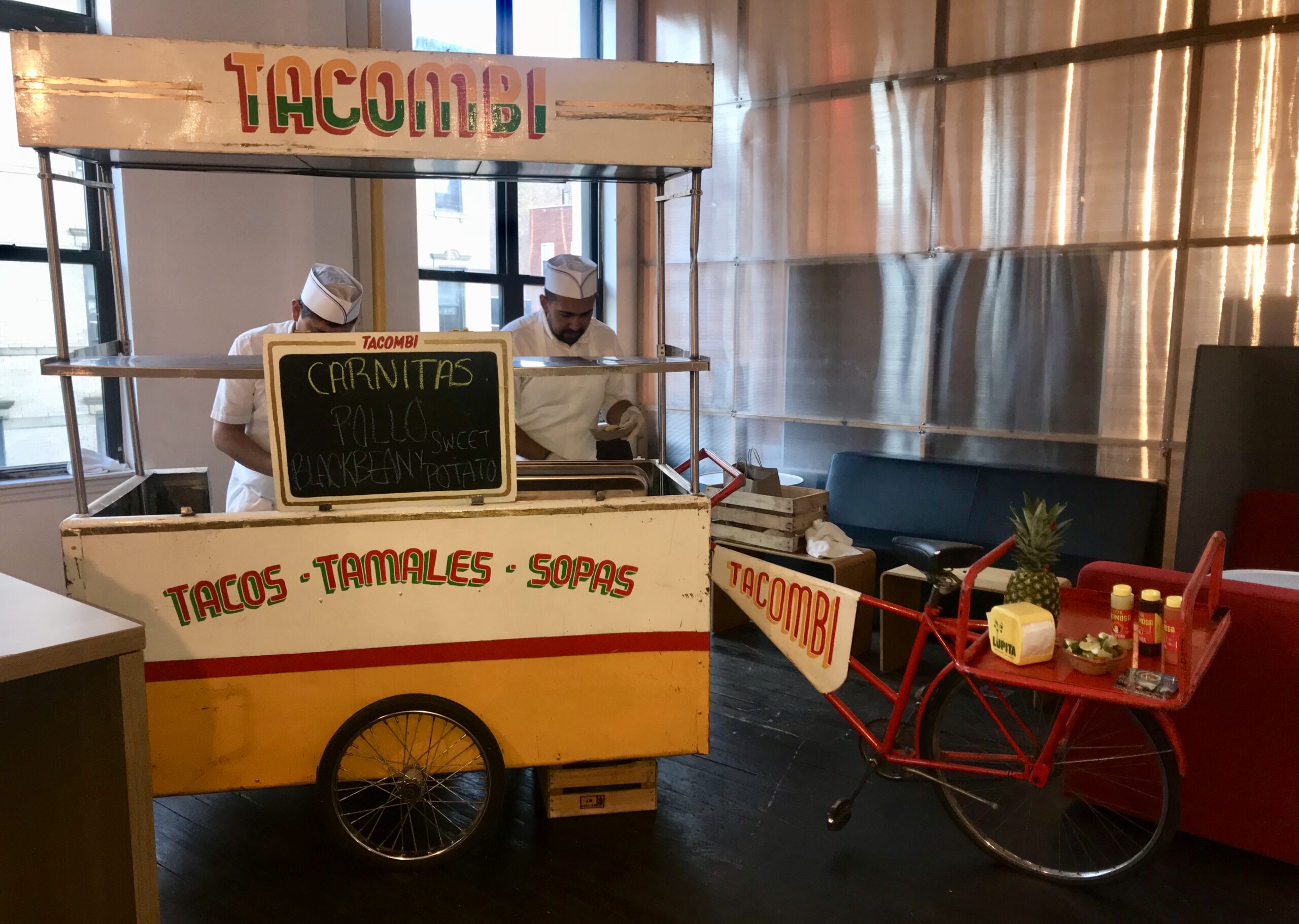 Taco cart at Alchemer Mobile (formerly Apptentive)'s Mobile Product Management Roadshow in NYC