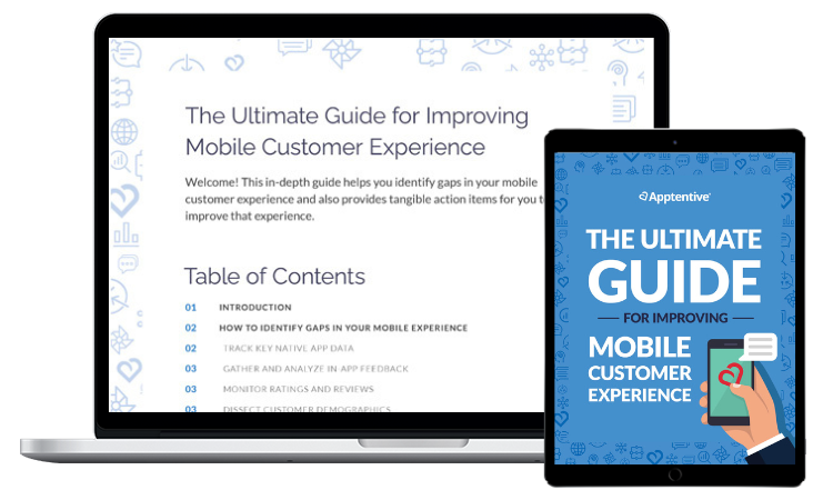 Blog featured image showing the title for the Ultimate Guide for Improving Mobile Customer Experience