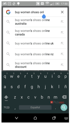 Mobile search results