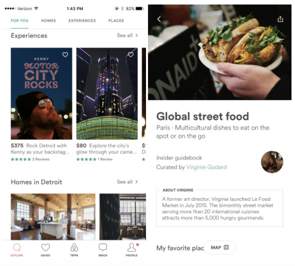 Airbnb experiences feature