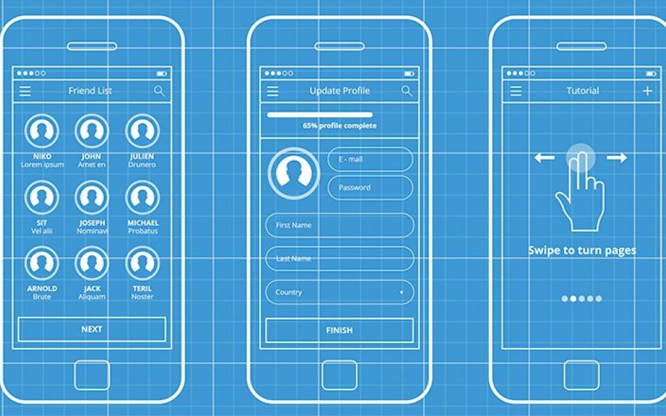 Illustration of mobile UX design