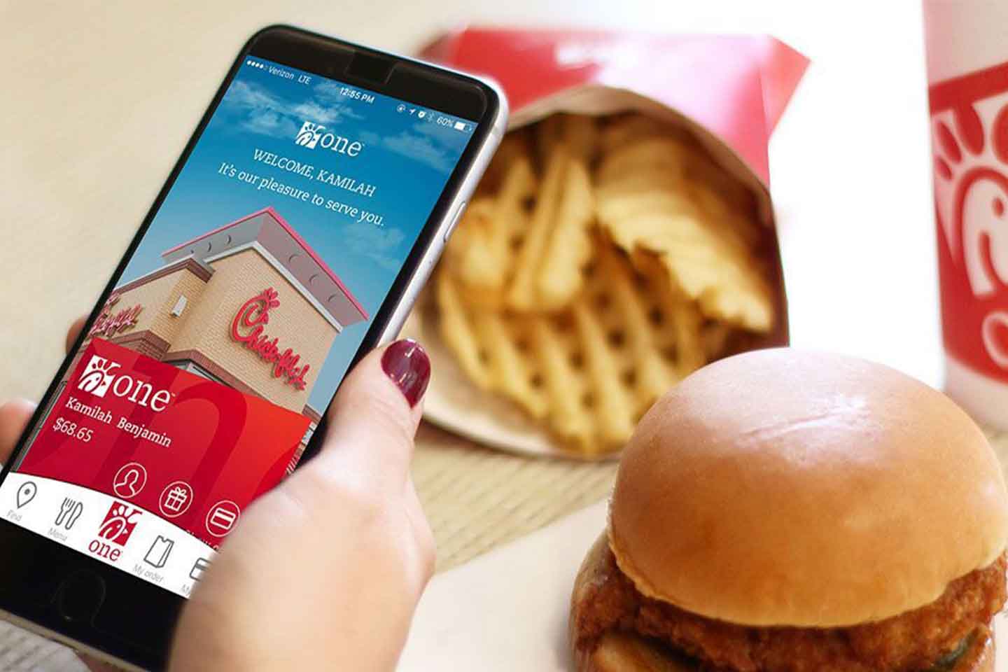 Chick fil a mobile reward program in app rewards