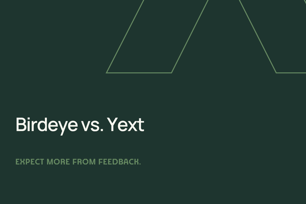 Header image that says Birdeye vs. yext