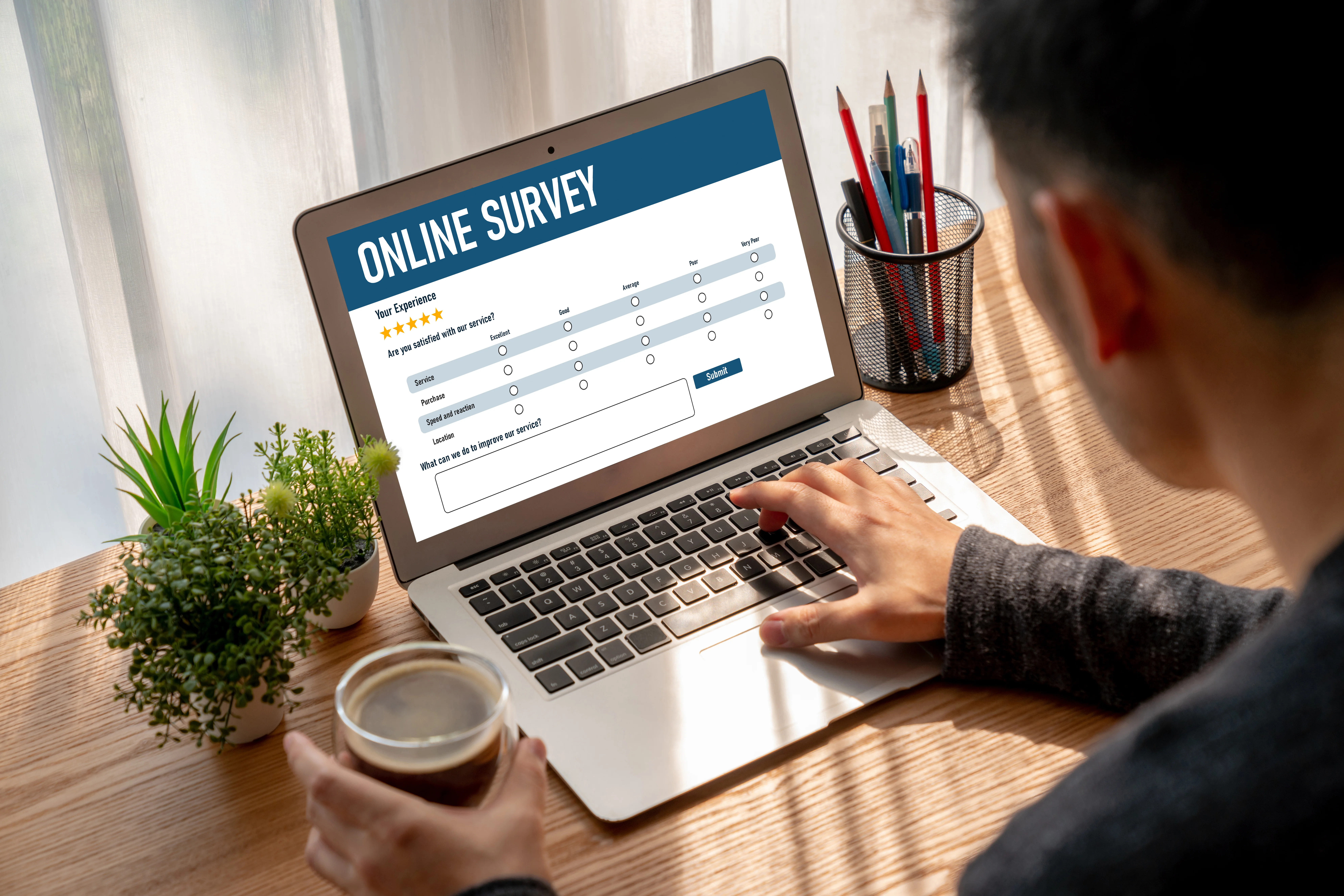 Online AI survey form for modish digital information collection on the internet network